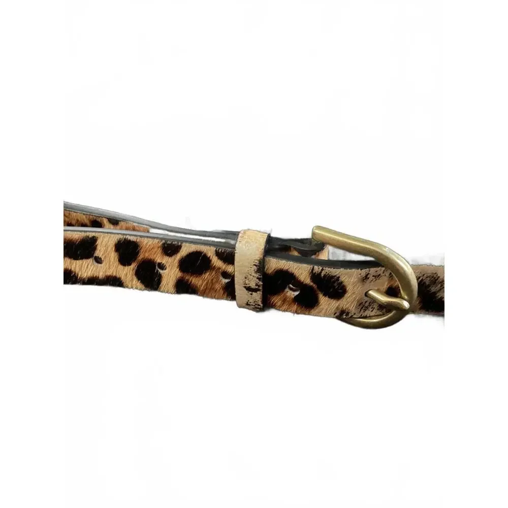J.Crew Leopard Print Belt with Gold Buckle M/L (Flaw) - Picture 7 of 7
